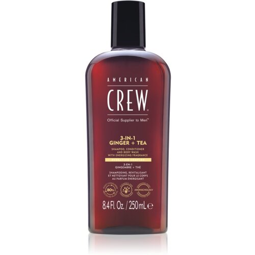 American Crew 3 in 1 Ginger + Tea 3 v 1 šampon, balzam in gel za prhanje za moške 250 ml Cene