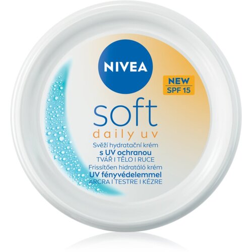 Nivea Soft Daily UV vlažilna zaščitna krema za telo in obraz SPF 15 100 ml Cene