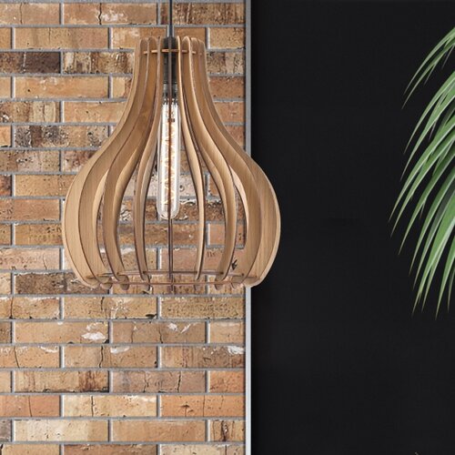  Visilica na sajli TUCCI 1xE27/60W/230V, prečnik 29 cm, hrast Slike