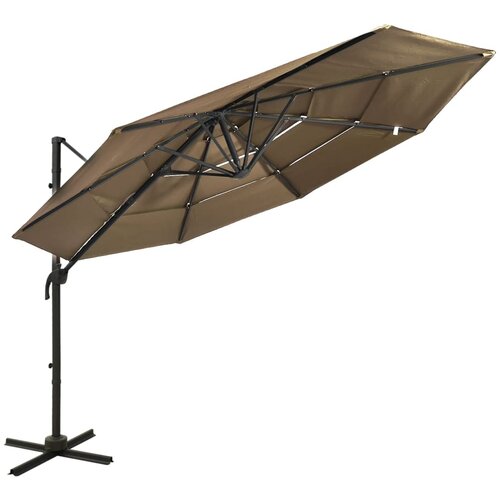  Senčnik aluminij taupe 3x3 m Cene