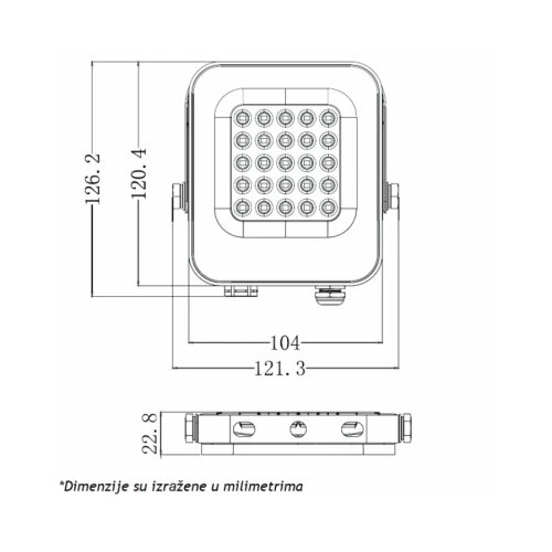 LED REFLEKTOR IK03 20 W 6500K Cene