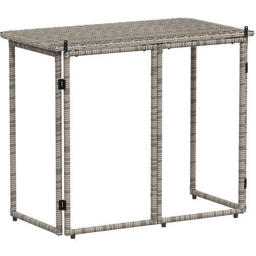 VidaXL sklopivi vrtni stol sivi 90x51x75 cm poliratan Slike