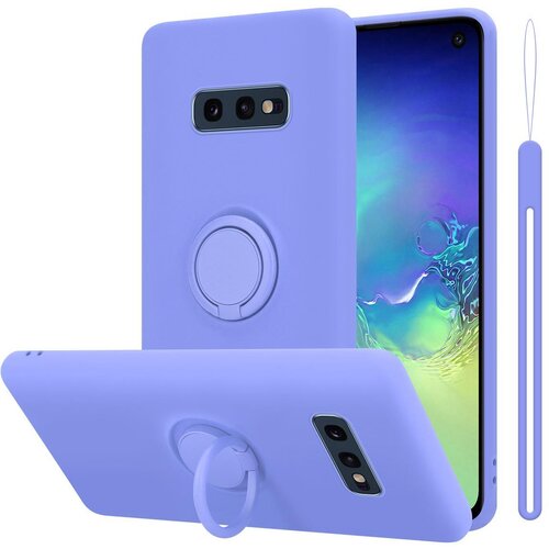 Cadorabo Ohi&scaron;je, združljiv s Samsungom v tekoči lahki vijolični barvi - za&scaron;čitni pokrov iz fleksibilnega silikona TPU z obročem, (20593703) Cene