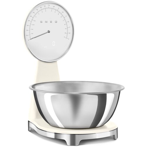 Smeg KSF01CRWW Digitalna in analogna do kuhinjska tehtnica, retro dizajn 50-ih let, 5 kg, kremno Cene