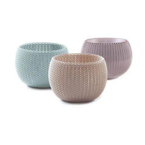 Keter Plastični cvetlični lonci v kompletu 3 ks ø 15 cm Cozy – Keter Cene