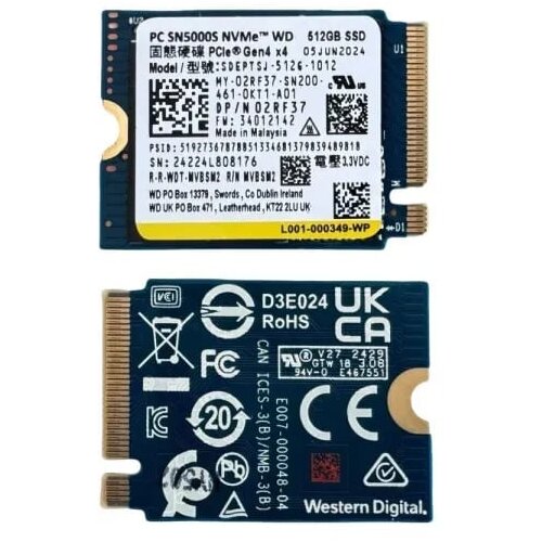 Western Digital SSD 512GB M.2 PC SN5000S NVMe Bulk 2280 Cene
