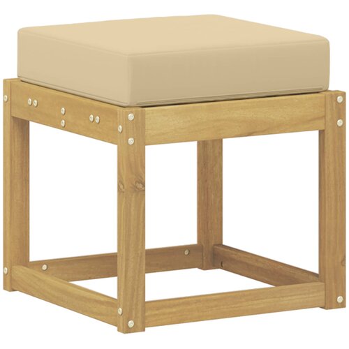 VidaXL Zunanji stolček klop Bela 43 x 43 x 45 cm Masiven les akacije, (5000271705) Slike