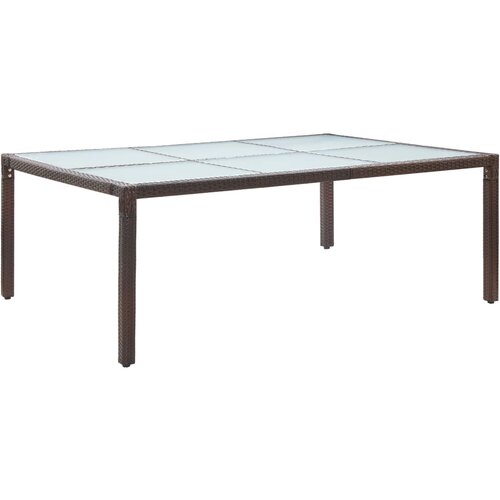 Poli vrtni blagovaonski stol smeđi 200 x 150 x 74 cm od poliratana Cijene