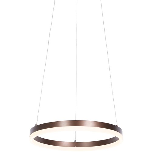 QAZQA Dizajnerska viseča svetilka bronasta 40 cm vklj. LED 3-stopenjska zatemnitev - Anello Cene