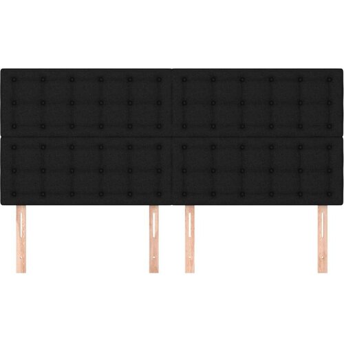  Uzglavlja 4 kom crni 80x5x78/88 cm od tkanine Slike