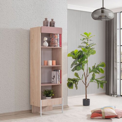 Hanah home Rosetta BrownPink Bookshelf Slike