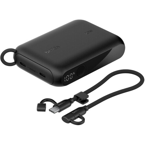 Belkin Powerbank 10000 mAh 2 vrata USB-C Power Delivery 20 W BoostCharge s kablom USB-C, Črna, (5000190936) Cene