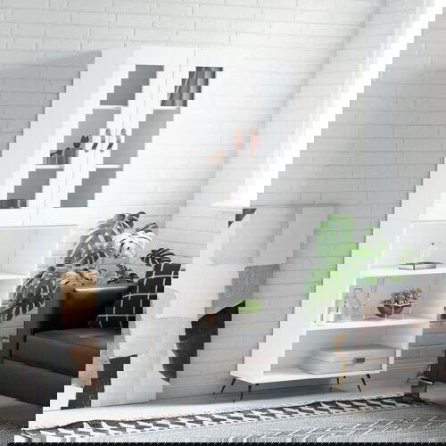 VidaXL Visoka komoda bijela 69 5x34x180 cm konstruirano drvo Slike