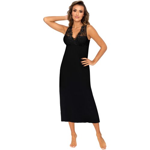 Donna T-shirt Kristina Long Black Black Slike