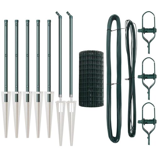 Euro Ograda sa 7 &amp;scaron;iljaka 0.4x10 m Galvanska Čelična Zelena Slike