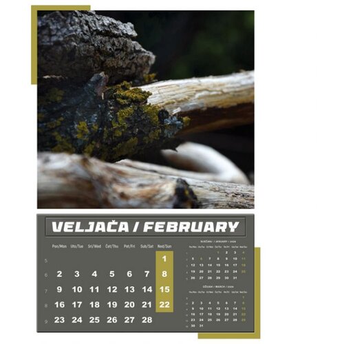  KALENDAR &amp;quot;IGRE PRIRODE 2026&amp;quot; 13 LISTOVA, SPIRALA Slike