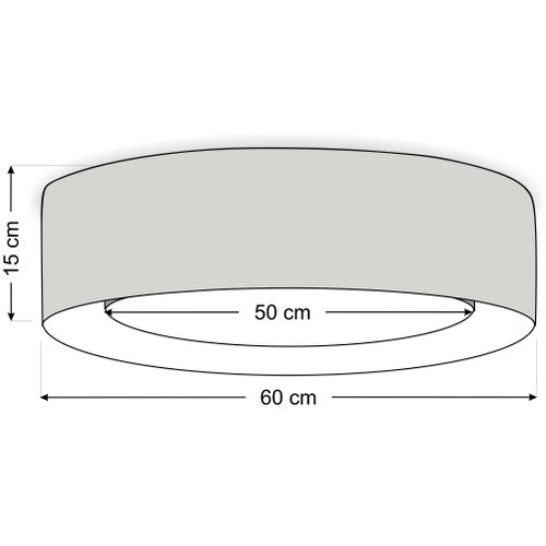  plafonsko svetlo puro 2xE27/40W/230V prečnika 60 cm belo Slike