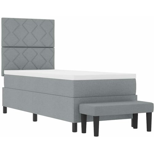  Krevet s opruga kutije Svijetlo siva 80 x 200 cm tkanina Slike
