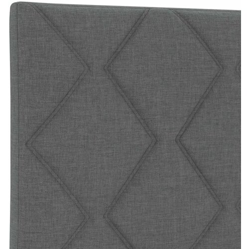  Boxspring krevet s madracem Tamnosiva 90 x 200 cm Tkanina - Tamnosiva 90 x 200 cm Dizajn s rombovima Slike