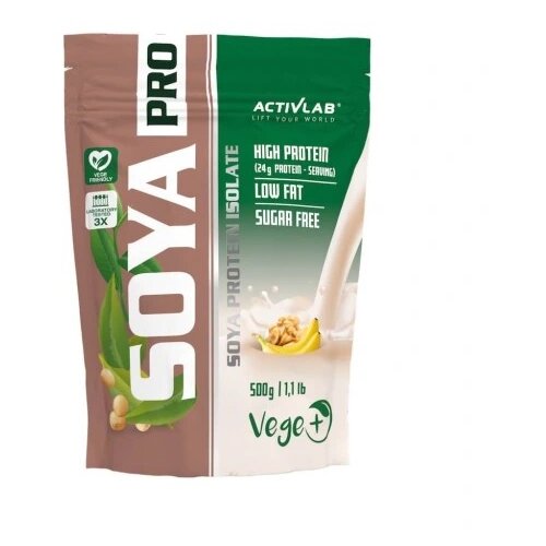 ACTIVLAB Sojini proteini - izolat z okusom banane in orehov (500 g) Cene