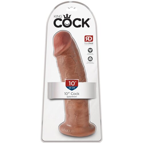 King Cock 10 - veliki dildo (25cm) - tamni prirodni Cijene