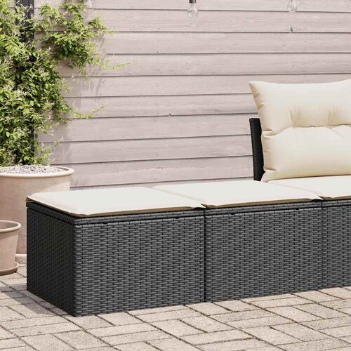  2-dijelni set vrtnih sofa s jastucima crni od poliratana bagrem Cijene