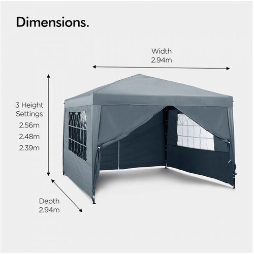 Vonhaus pop up paviljon slate z utežmi - siv Slike