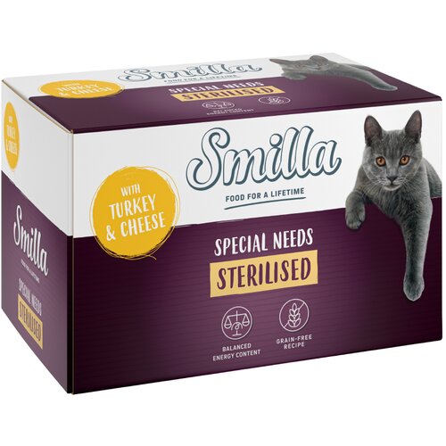Smilla Ekonomično pakiranje Sterilised zdjelice 24 x 100 g - Puretina i sir Slike