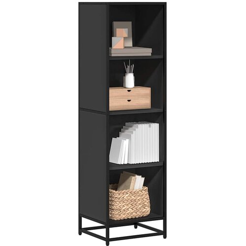 vidaXL Knjižna omara črna 40x35x139 cm iverna plošča Cene