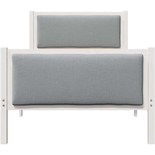  Krevetna konstrukcija Svijetlo siva 100 x 200 cm tkanina Bijela Slike