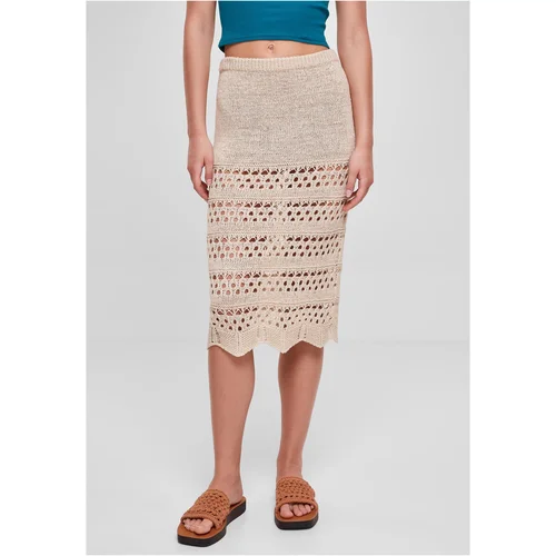 UC Curvy Ladies 3/4 Crochet Knit Skirt softseagrass