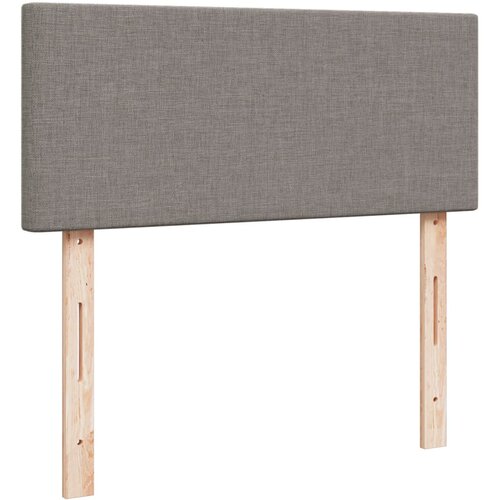  Krevet s oprugama i madracem smeđesivi 120 x 190 cm od tkanine Slike
