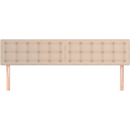 Uzglavlja 2 kom boja cappuccina 100x5x78/88 cm od umjetne kože Slike