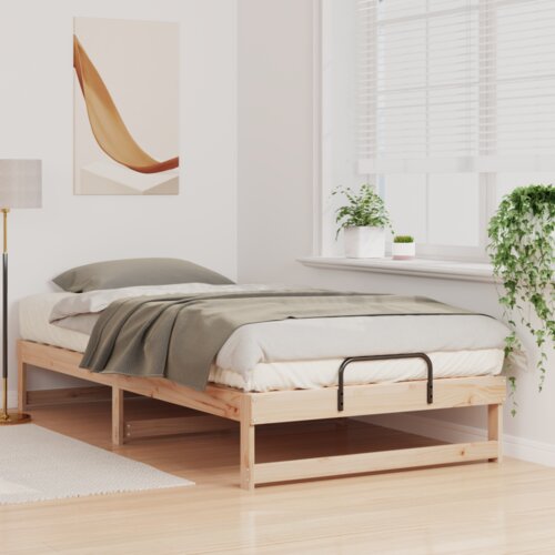 VidaXL Krevetna konstrukcija s ručkama Smeđa 100 x 210 cm Slike
