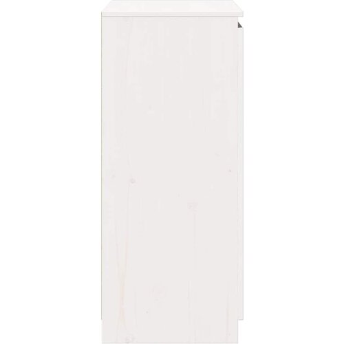  Komoda bijeli 60 x 36 x 84 cm od masivne borovine Slike