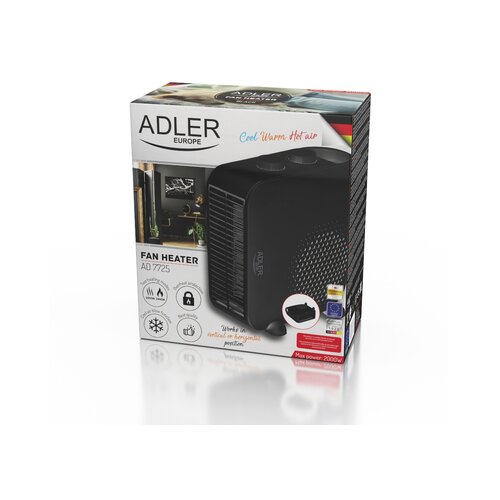 Adler kalorifer 2000 W - črn (AD7725) Slike