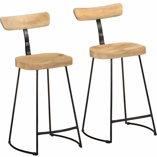 vidaXL Barski stolci 2 kom 49x43x88 cm masivnog drva manga Cijene