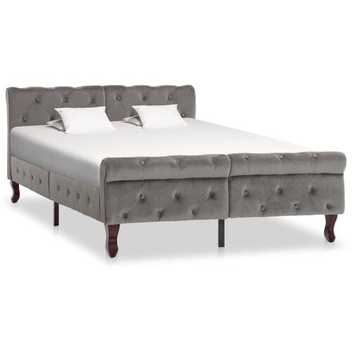 Furnova Posteljni okvir siv žamet 120x200 cm, (21931488) Slike