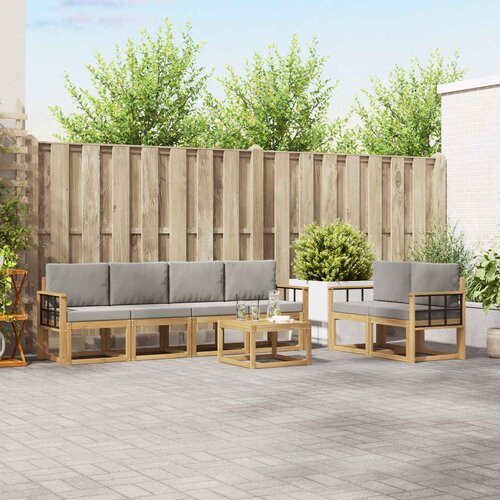  Set vanjskih sofa 7 kom. Bijela i svjetlosiva Poliester Cene