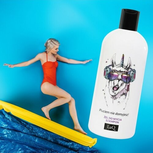LaQ šampon i gel za tuširanje sa mirisom tropskog voća 2u1 - llama 300ml Slike