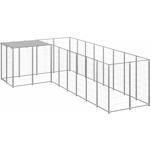 kavez za pse srebrni 6,05 m² čelični
