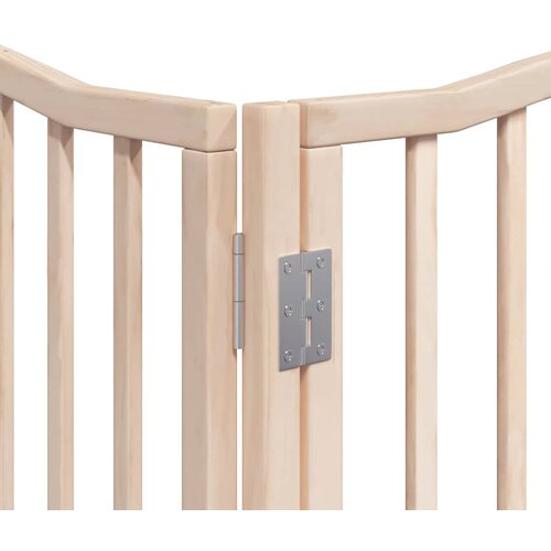 Vrata za pse s vrata&amp;scaron;cima 12 panela sklopiva 960 cm drvo topole Smeđa 80 x 90 x 2 cm Slike