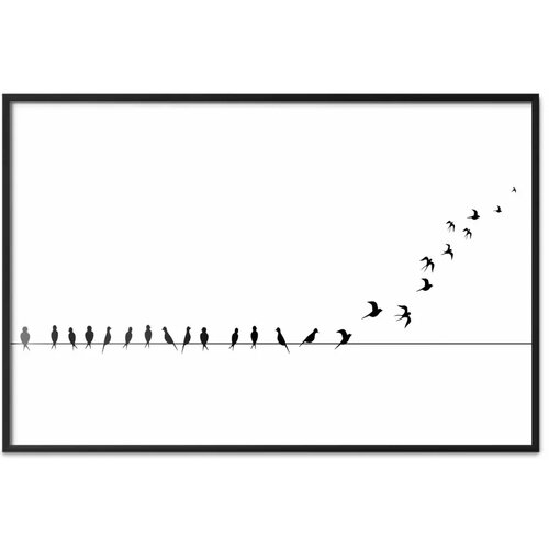  Plakat - Let\'s Fly! 30x21 Crni okvir Cene