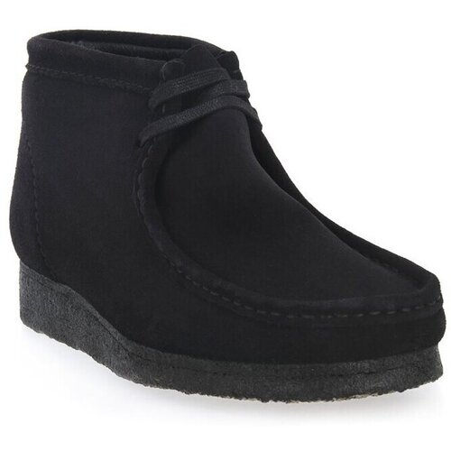 Clarks Pol&amp;scaron;kornji Wallabeeboot Črna Slike