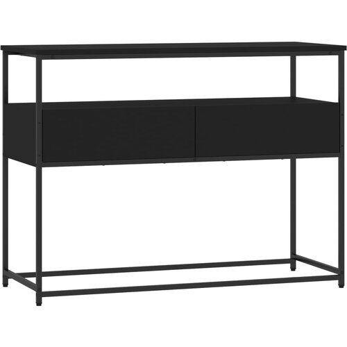 Maison Chic konzolna miza - miza ob steni črna 100x40x75 cm inženirski les, (21786473) Cene