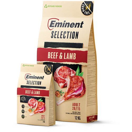 Eminent Selection Adult Beef &amp;amp; Lamb - grain-free hrana za odrasle pse malih i srednjih rasa sa govedinom i jagnjetinom (12kg) Slike