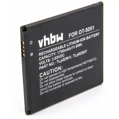 VHBW Baterija za Alcatel One Touch Pop 4 / OT-5051, 1750 mAh