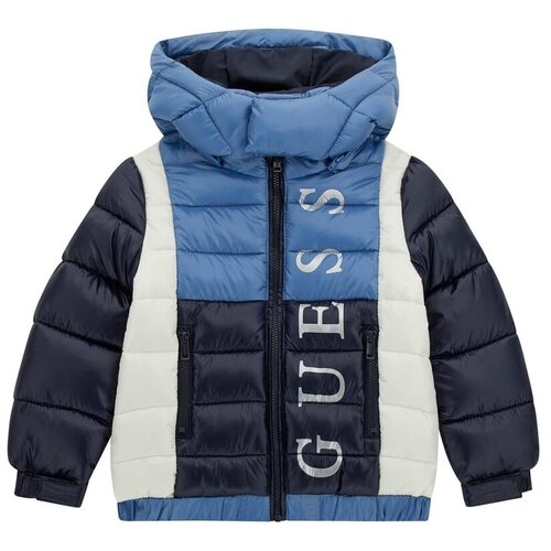 Guess HOODED PADDED JACKET Plava Cijene