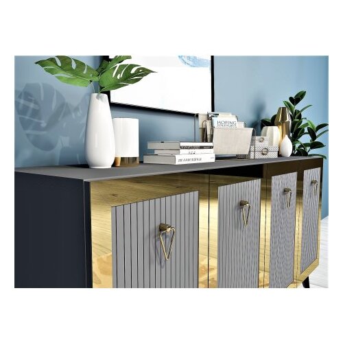 Hanah home komoda bare anthracite gold Cene