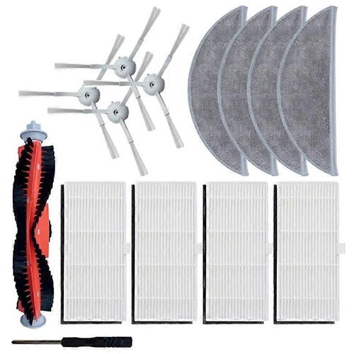 INORCO zdruljiv robotski sesalnik Xiaomi Lydsto R1/R1A/R1 Pro/S1 Glavna stranska krtaa Hepa Filter Mop Cloth Nadomestni dodatki, (21983586) Slike